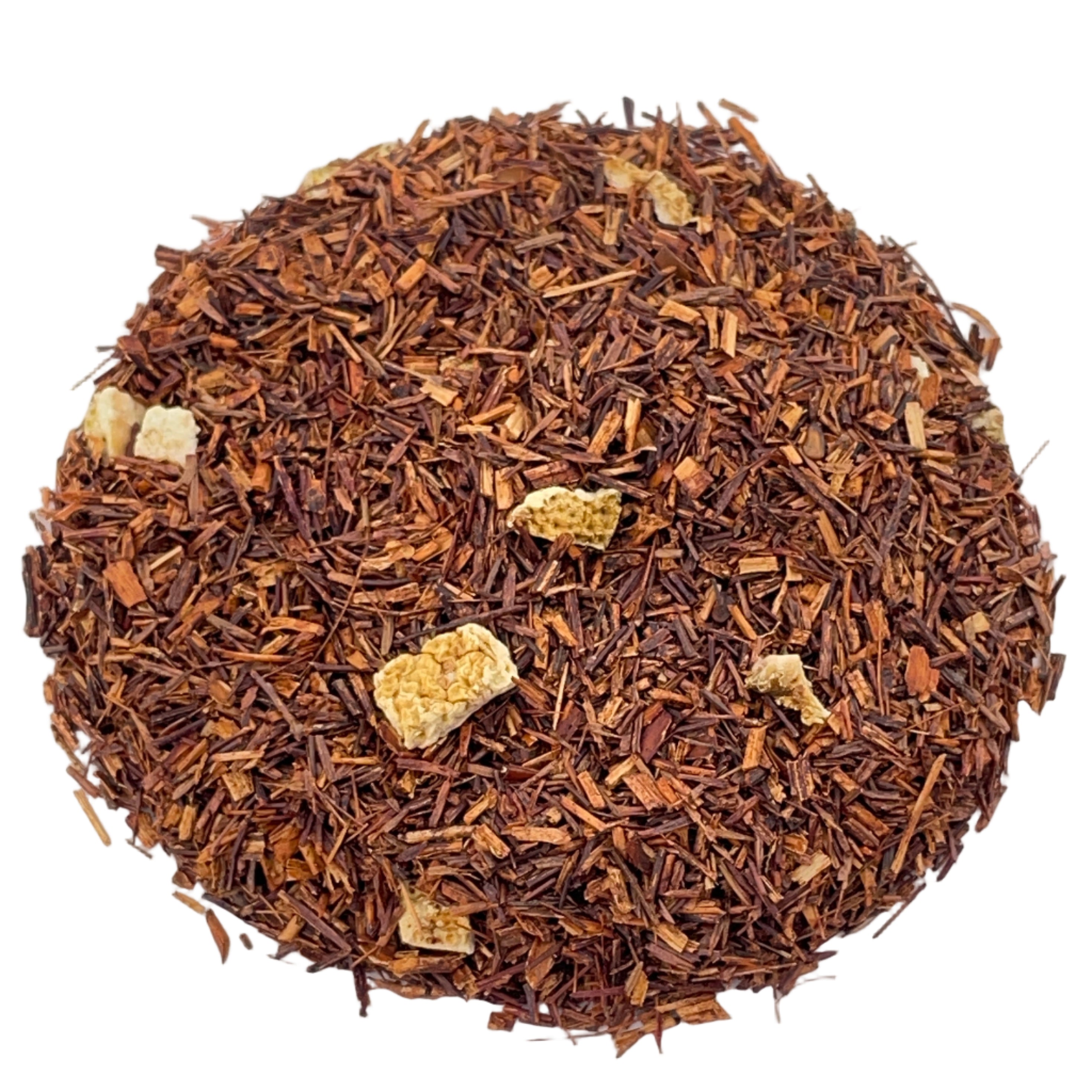 loose leaf tea on white background