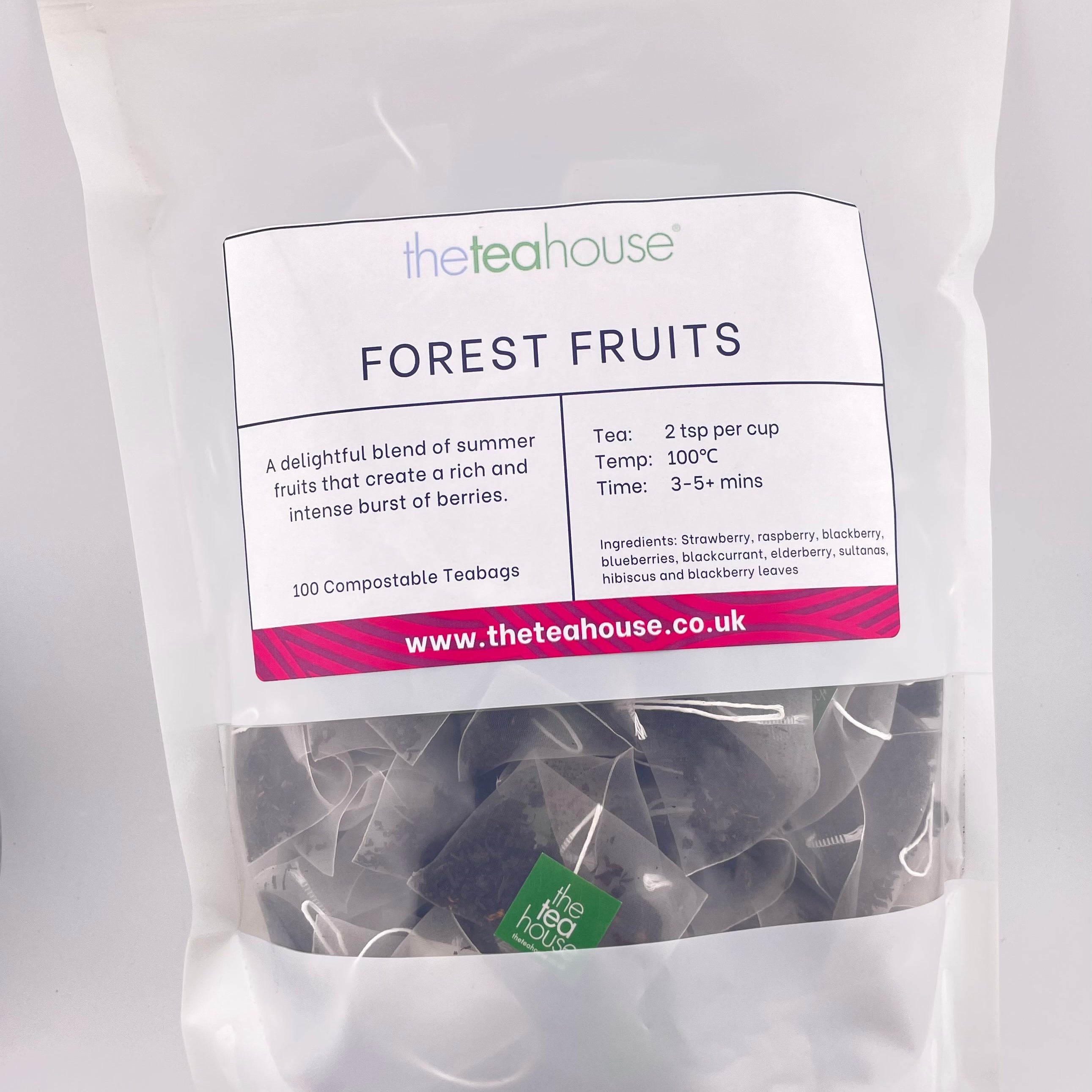 white pouch with teabags