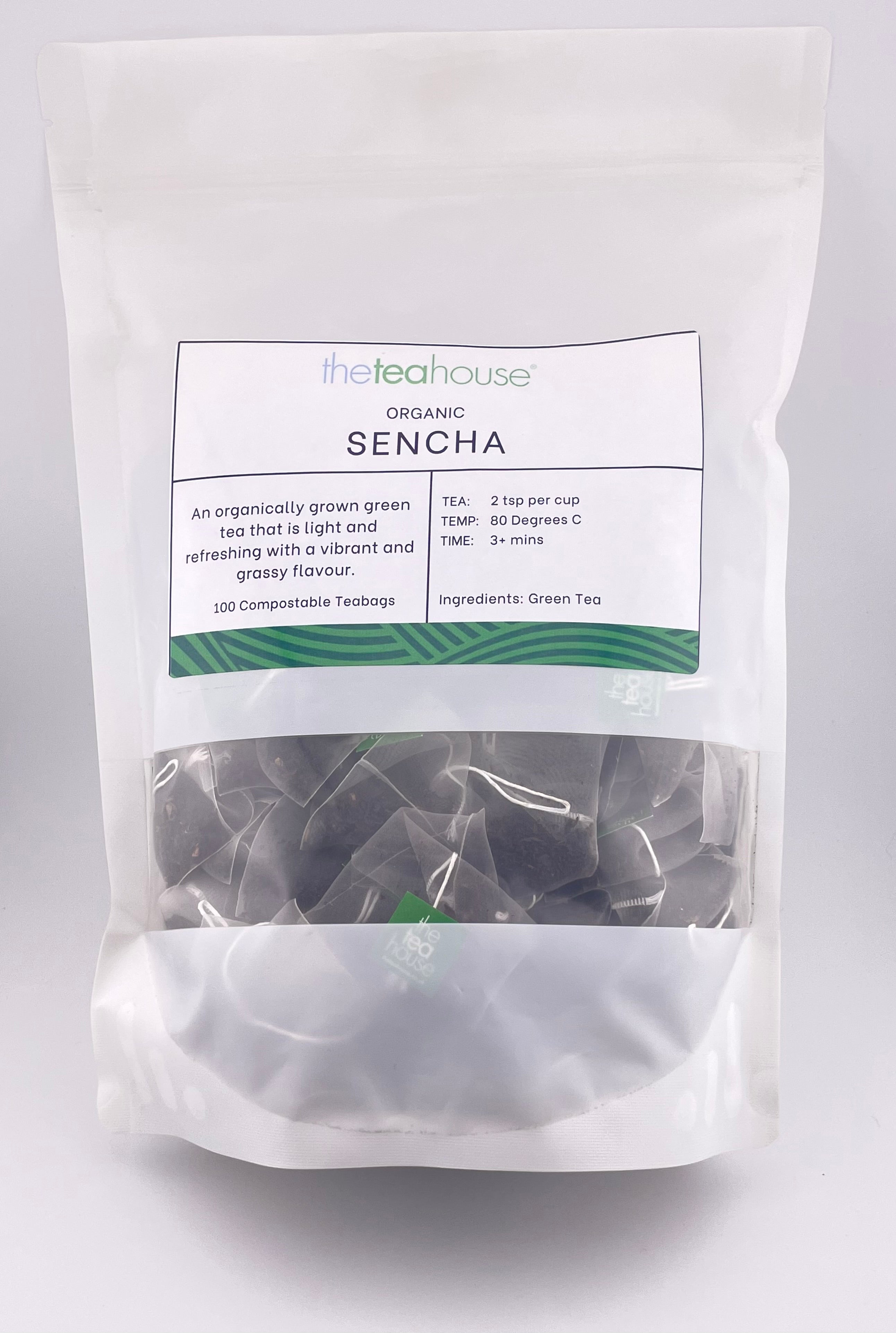 white pouch with teabags