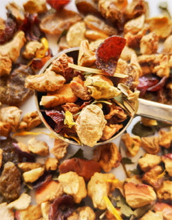 Fruit and spices with a spoon