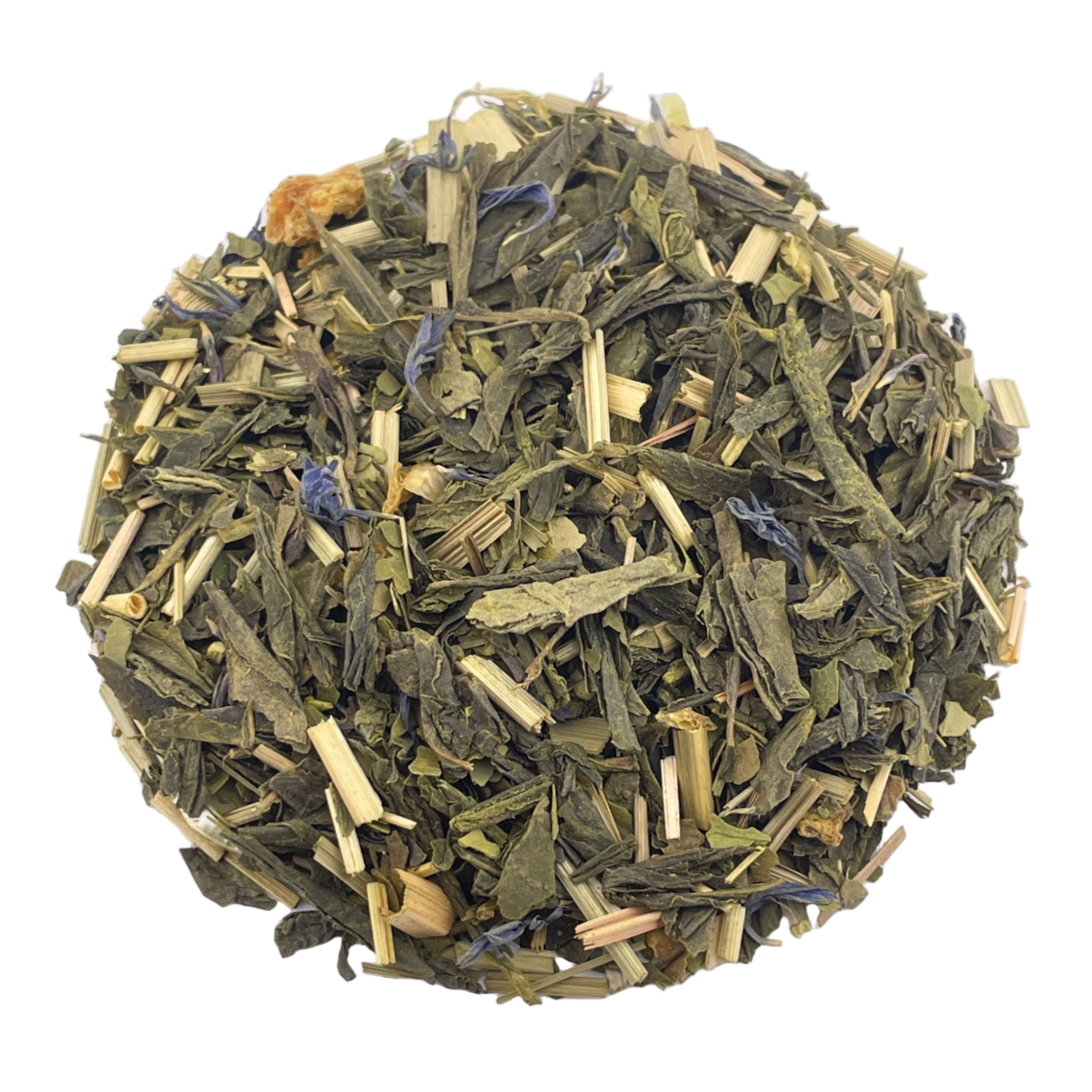 loose leaf tea on white background